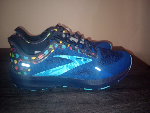 Brooks Launch 9 Running Shoes Blue/Peacoat/Yellow Men's Size 12.5 1103861D462 - Picture 3 of 6