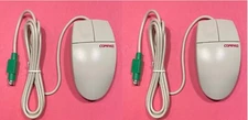 Lot of 2 NEW Vintage Compaq PS2 Beige M-S34 141189-401 Computer Mouse Trackball