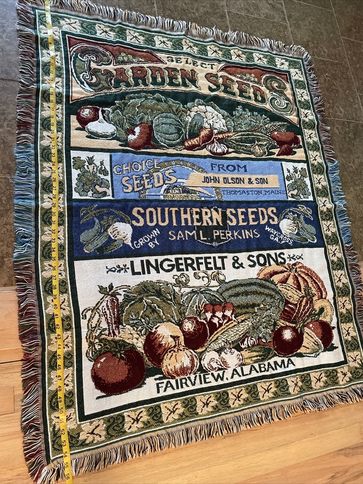 Goodwin Weavers Throw Blanket Woven Southern Seed Fairview, Alabama 100