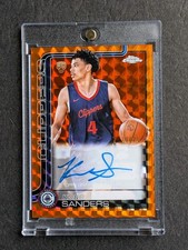 2025-26 Topps Chrome KOBE SANDERS Orange Geometric Refractor /25 RC Rookie Auto 