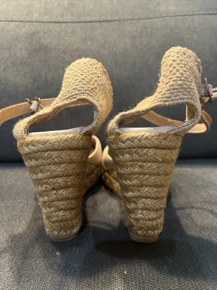 Anthropologie Gaimo Mujer Talla 36-US 6 Alpargatas Cuña Zapatos Tostado Gamuza España Foto 3 de 4