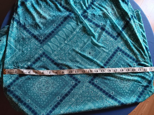 No Boundaries Lace-Trim Mesh Maxi Skirt Teal Green Print Size XL (16-18) - Imagen 11 de 12