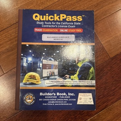 Hazardous Substance Removal Certification QuickPass Study Tool Book with Online
