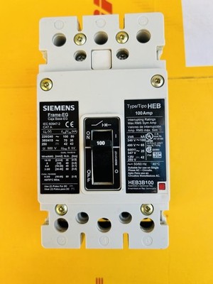 Siemens HEB3B100 3 Pole 3 Phase 100 Amp 600V Circuit Breaker