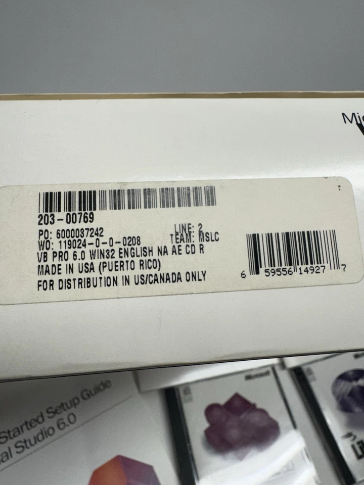 Microsoft Visual Basic 6.0 Professional Pro 6 203-00769 RETAIL BOX - Image 4 of 4