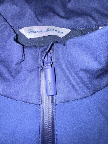 Tommy Bahama IslandZone Laguna Coast Softshell Vest Full Zip Pockets Blue XL image 4