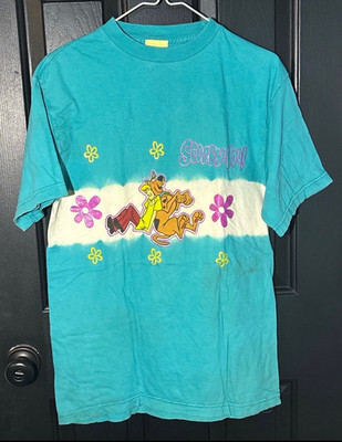 Vintage Cartoon Network Scooby-Doo Shaggy Teal Graphic Tee Unisex Kids 14-16Y