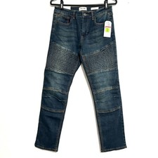 Ring of Fire Boys Sustainable denim slim fit jeans stretch moto biker NWT y 16