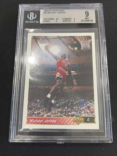 MICHAEL JORDAN 1992-93 Upper Deck CARD #23 Graded Beckett BGS 9 Chicago Bulls