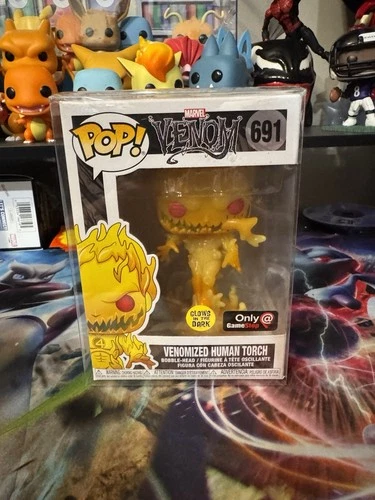 Funko Pop! Antorcha humana venomizada Venom #691 Gamestop exclusiva GITD