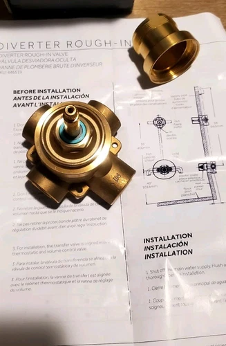Signature Hardware 475042 1/2 6 Way Transfer Rough In Valve - Picture 2 of 2