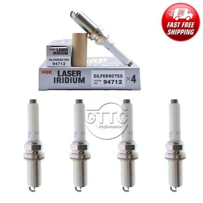 Genuine NGK Laser Iridium High Ignitability Spark Plugs 4PCS for Audi Porsche VW