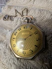 Antique 1918 Waltham Octagon GF Grade 361 7J Pocket Watch For Parts Of Repair