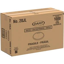 Dart 20JL Translucent Vented Lid 20 oz Foam Cup/Container 1,000‑Count Case