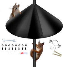 Squirrel Baffle for Bird Feeder Pole,16 inch Guard Stopper Black 