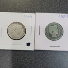 Barber Quarter US 25 C Silver Coins  Lot of 2 #296