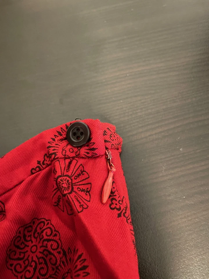 Falda Rena Rowan Mujer 12 Roja Negra Estampado Floral Rayón Maxi Boho Carrera Elegante Foto 3 de 4