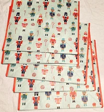 Cat Nutcracker Large Reusable Shopping Bags TJ Maxx Lot of 5 NEW
