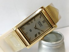 VINTAGE SEIKO SLIM QUARTZ GRAY DIAL JAPAN MEN'S WORKING DRESS WATCH