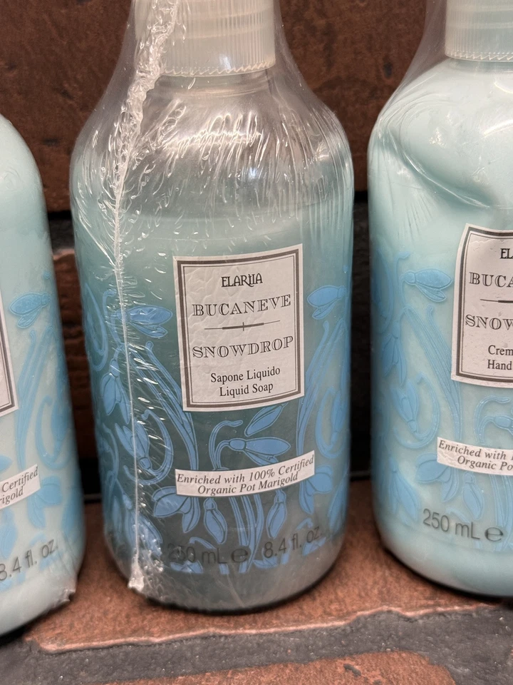 Lote de jabón líquido Snowdrop Perlier Elariia Bucaneve 8,4 oz (2) crema de manos 8,4 fl Foto 3 de 4