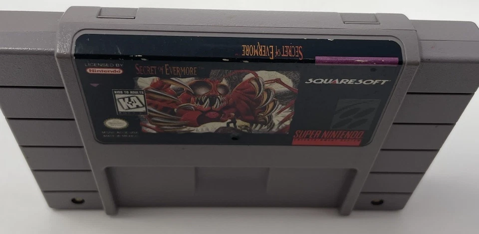 Secret of Evermore SNES Super Nintendo Cartridge With Case, Authentic 1995 - Image 4 of 4