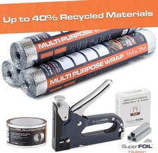 SuperFOIL The Shed Insulation Kit - Foil Multi Purpose Wrap and Fixings 21sqm
