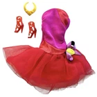 Barbie Dress Pink & Red Tulle Dinner Date Fashions Party Outfit Vintage 1990s