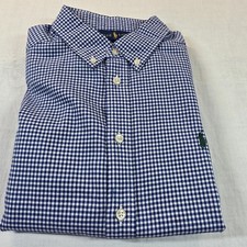 Ralph Lauren Boy's Long Sleeve Button Up Cotton Gingham Shirt Large 14-16