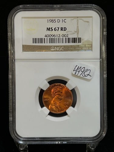 1985 D United States Lincoln Memorial Cent - NGC MS67RD
