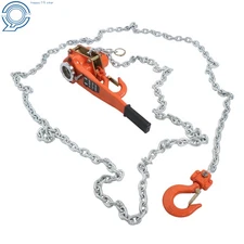 3300LBS/1.5 Ton Hand Chain Hoist 360° Hook 20FT/6m G80 Chain & Portable Hooks