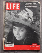 Vintage LIFE Magazine September 21, 1953 - 'My Daughter Juanita' Cover by W. Eug Vintage LIFE Magazine September 21, 1953 - 'My Daughter Juanita' Cover by W. Eug