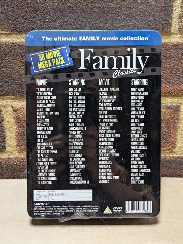 Family Classics 50 Movie DVD Mega Tin Collection Boxset Greats of Silverscren - Image 4 of 4