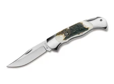 BOKER® Scout Stag Pocket Knife 3.15" Blade N690 Back-Lock Nail Nick - 112004ST