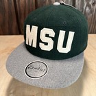 Michigan State Spartans Hat Snapback Cap Zephyr Ncaa Msu Block Letters 100% Wool