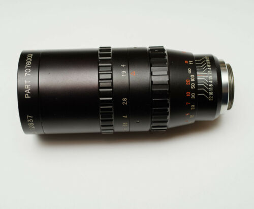 RARE Ampex Vidicon 75mm f/1.9 C mount Video Lens bmpcc Bolex Super16 m4/3 - Picture 4 of 5