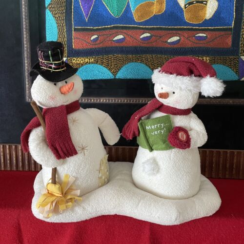 Hallmark Jingle Pals Caroling Snowmen 2003 Wish You A Merry Xmas Probado ¡Funciona! - Imagen 2 de 7