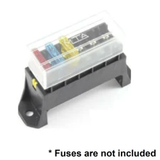 Fuse Box MTA 6 Way for Standard Blade Fuses ATO Holder / Block Base Entry
