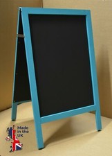 SANDWICH A-BOARD WITH BEACH BLUE WOODEN FRAME AND PAINTED PANEL CHALKBOARD menu