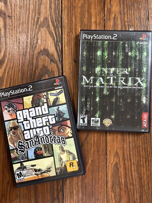 PlayStation 2 Greatest Hits Game Bundle - GTA San Andreas + Enter The Matrix