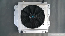 Aluminum Radiator+Shroud+fan for Jeep Wrangler YJ/TJ 2.4L-4.2L 87-06 03 04 05 06