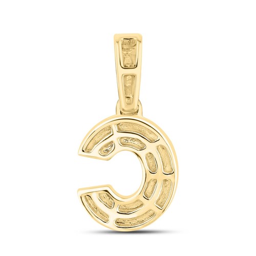10k Real Yellow Gold Diamond Alphabet A-Z Initial Charm Pendent Men Women - Picture 25 of 144