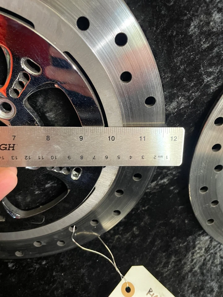 Juego Rotores Delanteros, Componentes RC Cromo Agujero Disparo 2 Piezas Harley Izquierda Derecha 11.5" Foto 2 de 4