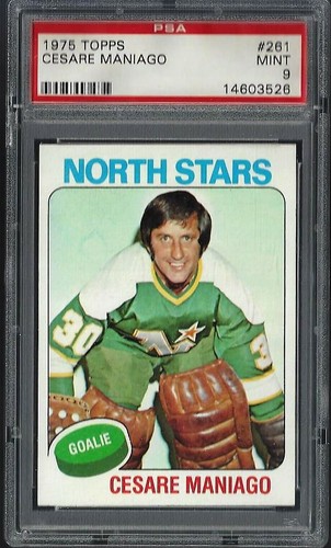 Cesare Maniago #261 1975 Topps card