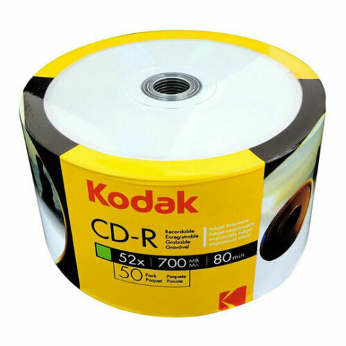 100 Kodak Hub Inkjet Printable White Blank Cd r 52x 700mb 80 Minutes CD 100-kodak-hub-inkjet-printable-white-blank-cd-r-52x-700mb-80-minutes-cd