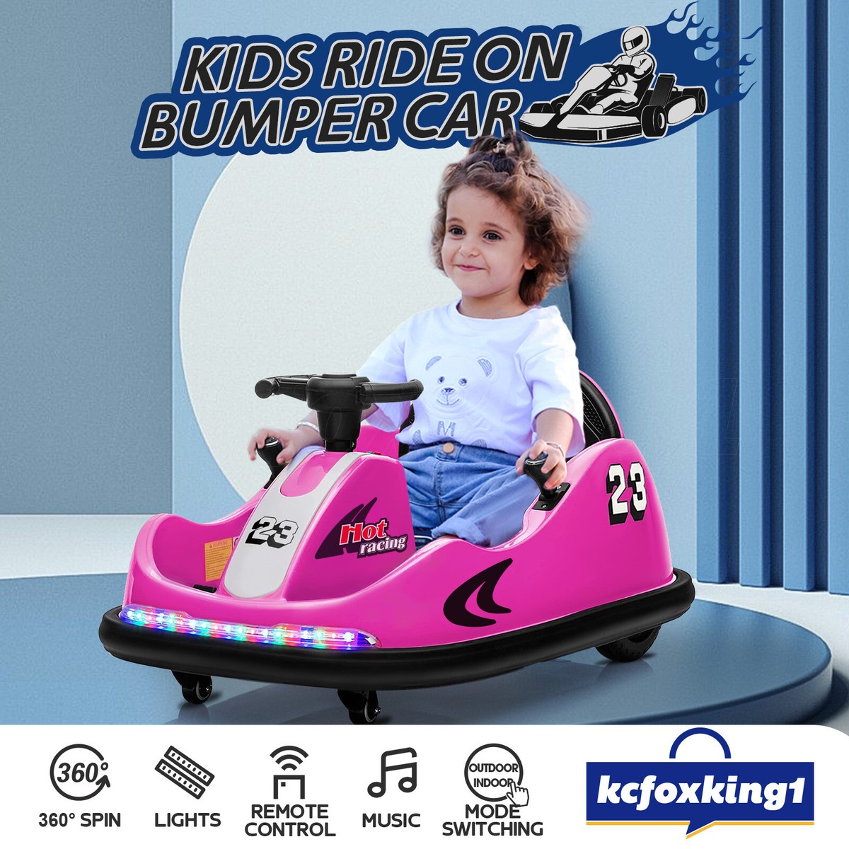 Electric Kids Ride On Bumper Car Remote Control ChildrenToy Race