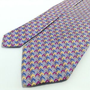 PAUL STUART Men&#039;s Designer NECK TIE Multi-Color Geometric 58x3.5 Silk MADE USA