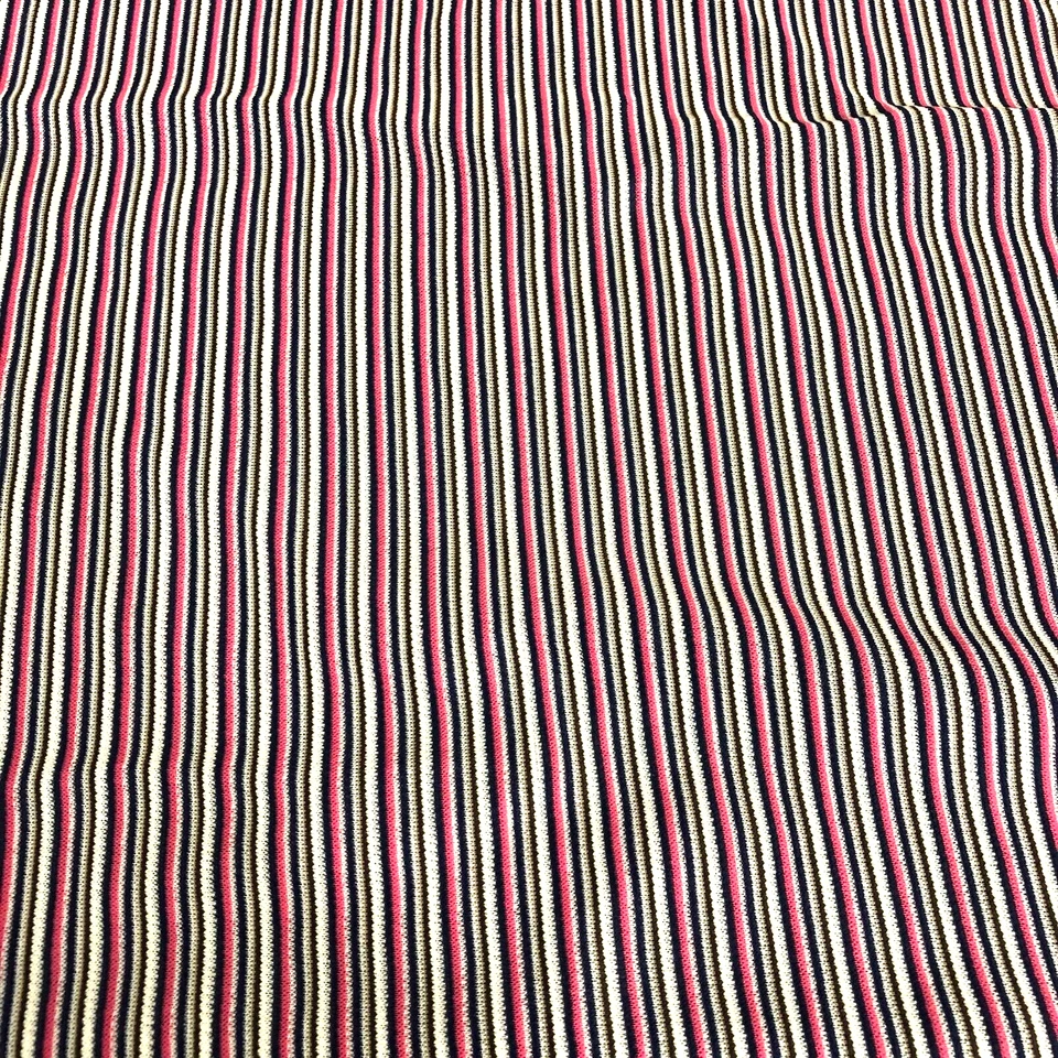 Jersey elástico listrado tecido vestuário vintage 1,4M x 84cm material retrô década de 1970 - Imagem 3 de 4