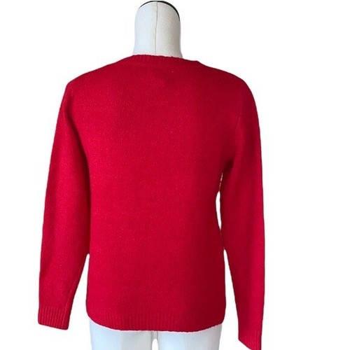 NWT Women Cupcakes and Cashmere French Bulldog Sweater Pullover Red XS Soft - Picture 3 of 4