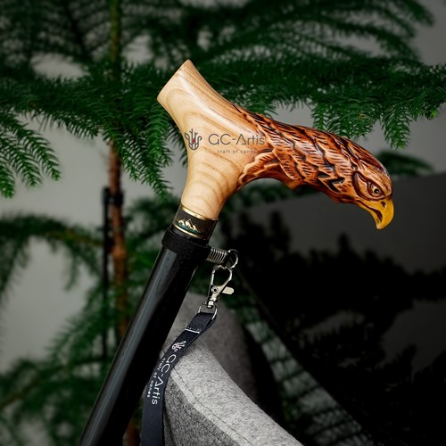Bastón de madera American Eagle, bastón de madera águila calva - Imagen 7 de 20