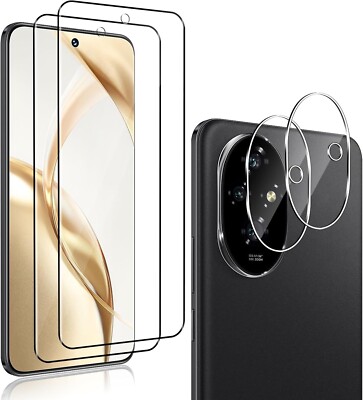 2X 3D Schutzglas ( Display + Kamera ) für Honor 200 Display Full Hartglas 9H